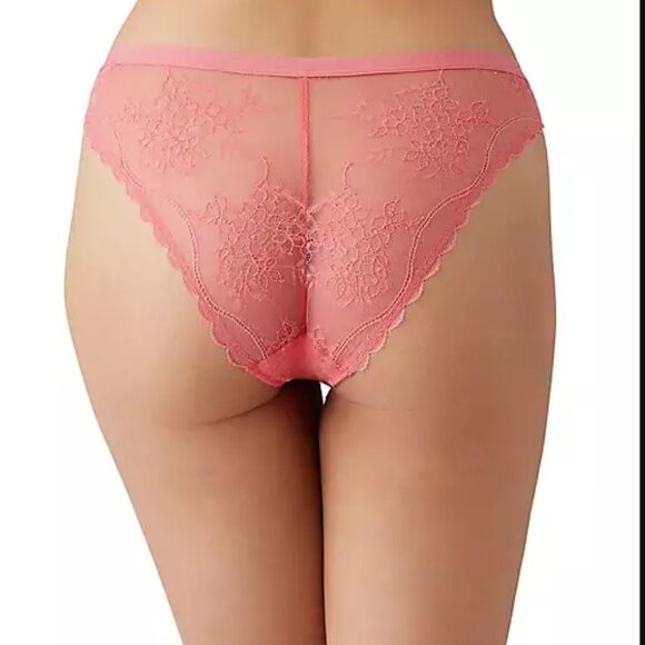 b.tempt’d by Wacoal No Strings Attached Lacy Panty Cheeky Pink NWT XL - Picture 3 of 7